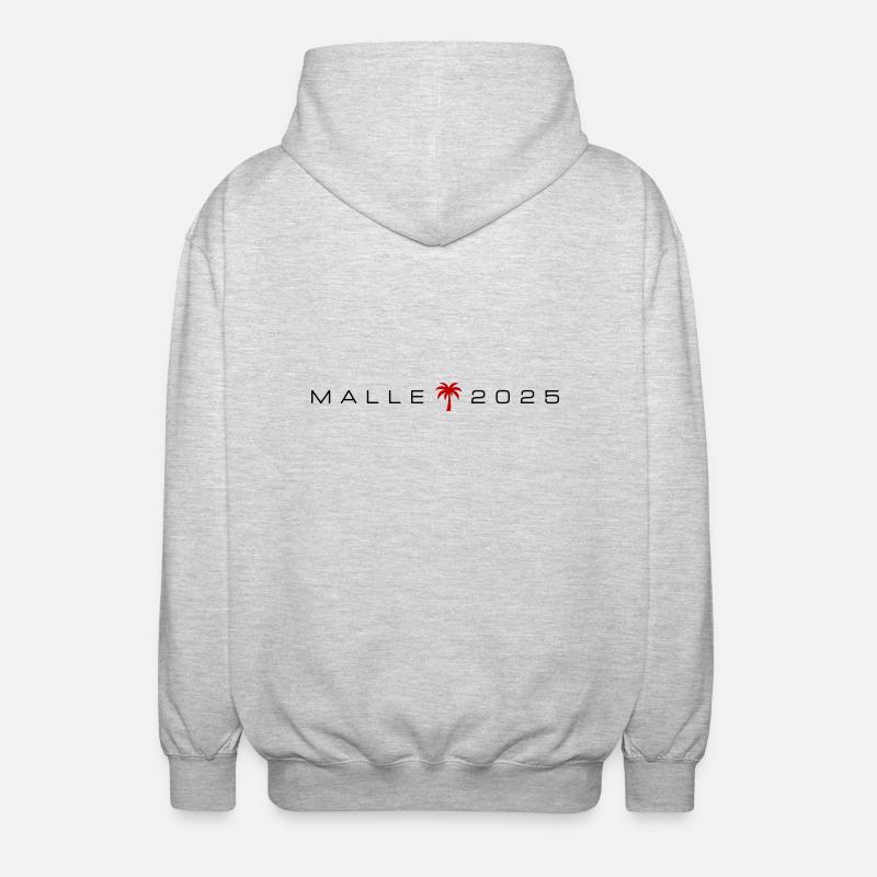 Malle 2025 Palmier - Veste à capuche unisexe - gris clair chiné