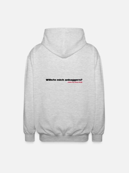 Anbaggern - Unisex Kapuzenjacke - Hellgrau meliert