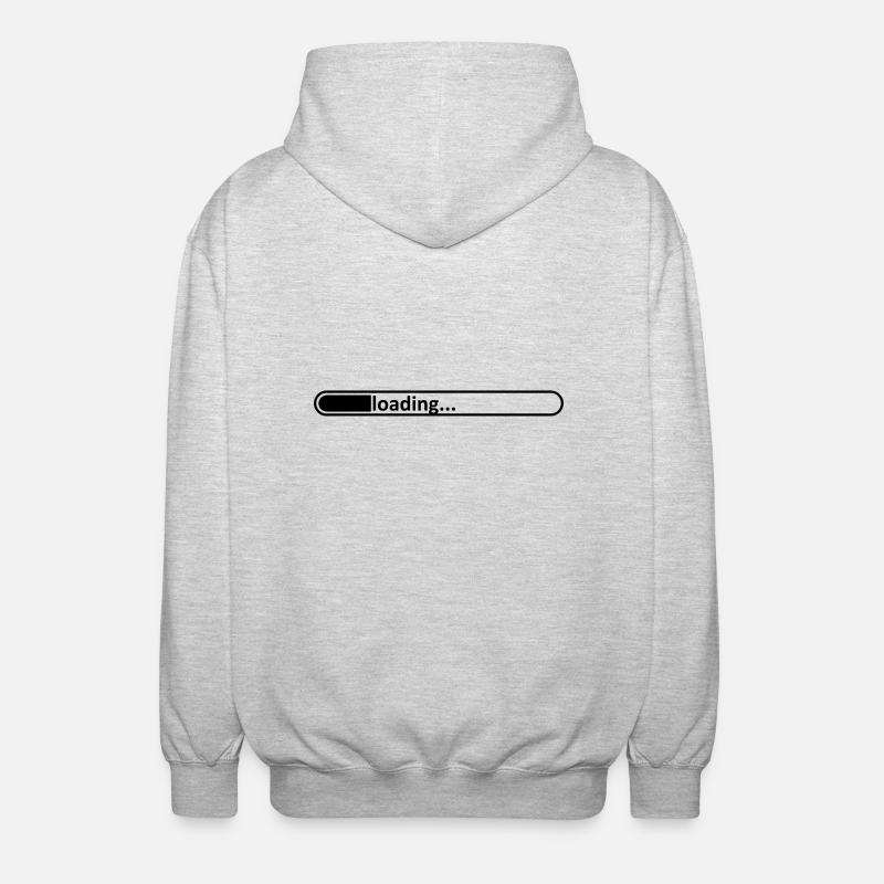 Ladebalken //loading//laden //lädt // Dauer //Zeit - Unisex Kapuzenjacke - Hellgrau meliert