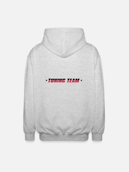 tuning_team_2c - Unisex Kapuzenjacke - Hellgrau meliert