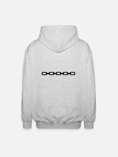 Kette - Unisex Kapuzenjacke - Hellgrau meliert