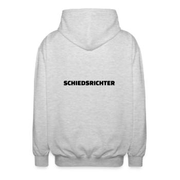 Schiedsrichter - Unisex Kapuzenjacke - Hellgrau meliert - Hinten - AI Model Male 185 light (185cm)