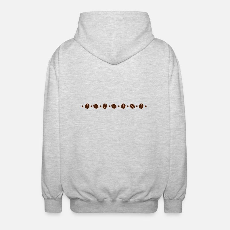 Kaffeebohnen - Unisex Kapuzenjacke - Hellgrau meliert