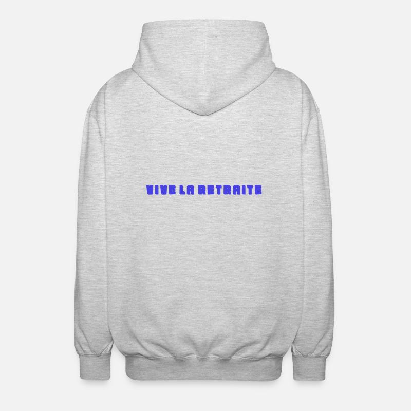 RETRAITE. RETRAITE. RETRAITEE. RETRAITE - Veste à capuche unisexe - gris clair chiné