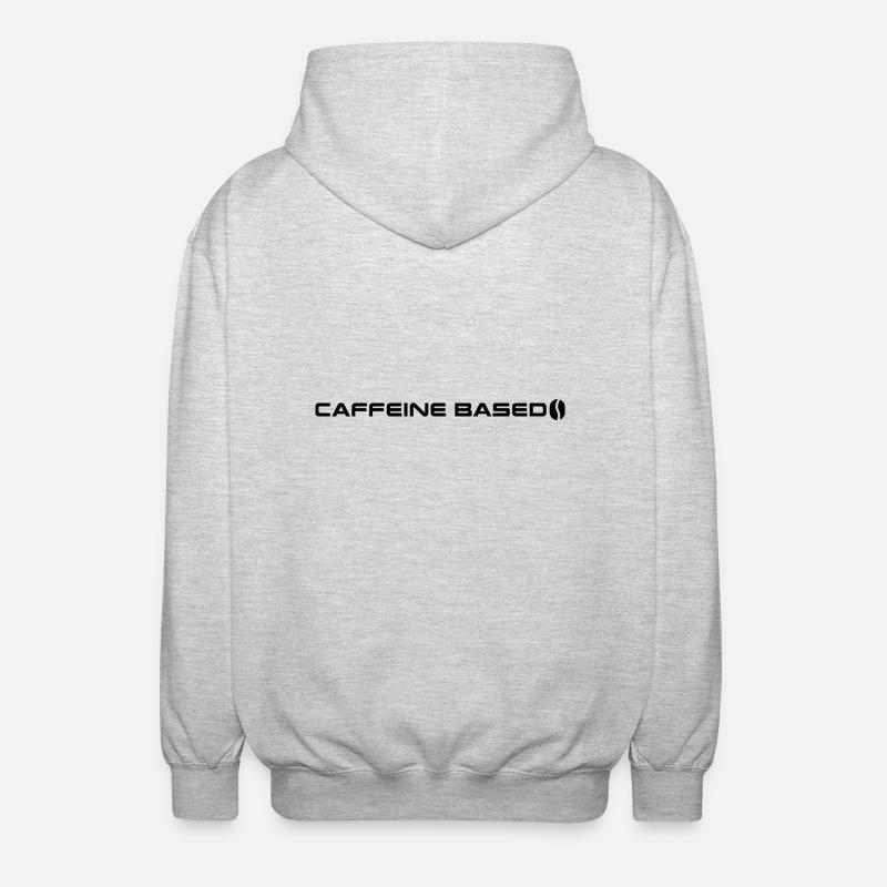 Caffeine based - Coffee lovers - Unisex Hooded Jacket - light heather grey