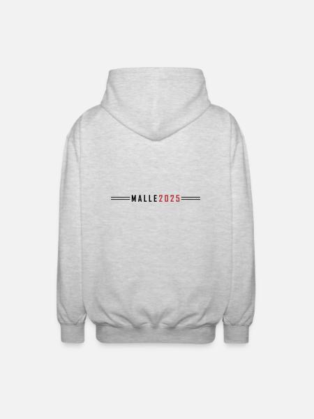 Malle 2025 - Unisex Kapuzenjacke - Hellgrau meliert