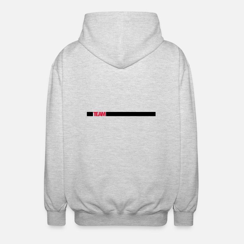 Team - Unisex Kapuzenjacke - Hellgrau meliert