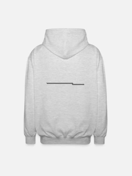 Zielflagge, Linie - Unisex Kapuzenjacke - Hellgrau meliert