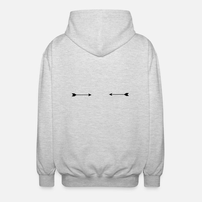 (zwei_pfeile_gegenuber) - Unisex Hooded Jacket - light heather grey