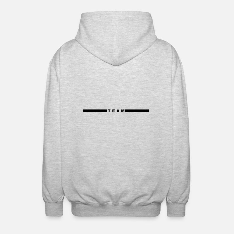 Équipe avec poutres au centre - Veste à capuche unisexe - gris clair chiné