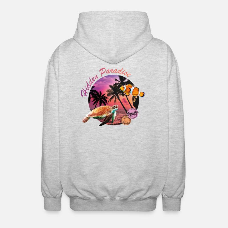 Paradis caché - Veste à capuche unisexe - gris clair chiné