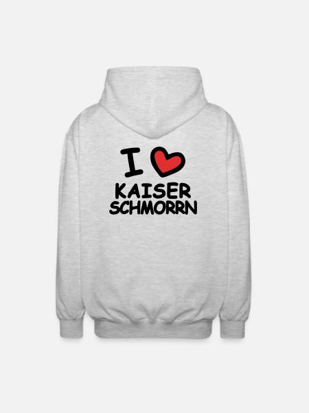 I Love Kaiserschmorrn - Unisex Hooded Jacket - light heather grey