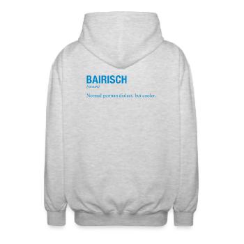 BAVAROIS, Bavarois - Veste à capuche unisexe - gris clair chiné - Dos - AI Model Male 185 light (185cm)
