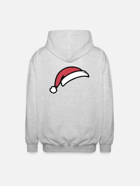 Santa hat - Unisex Hooded Jacket - light heather grey