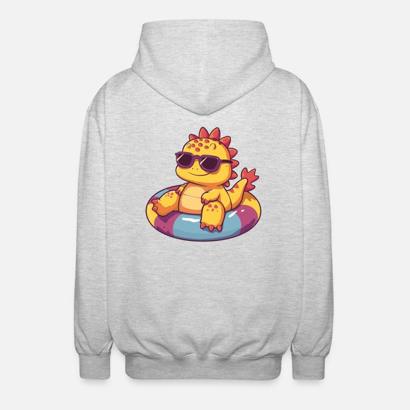 Dinosaurier stegosaurus Comic Cool - Unisex Kapuzenjacke - Hellgrau meliert