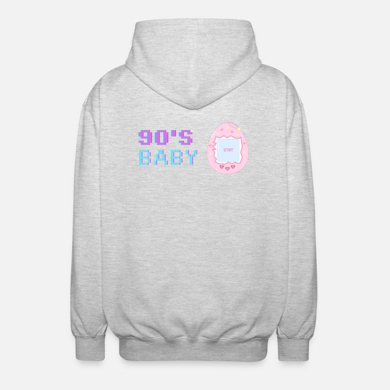 90s Throwback - Unisex Kapuzenjacke - Hellgrau meliert