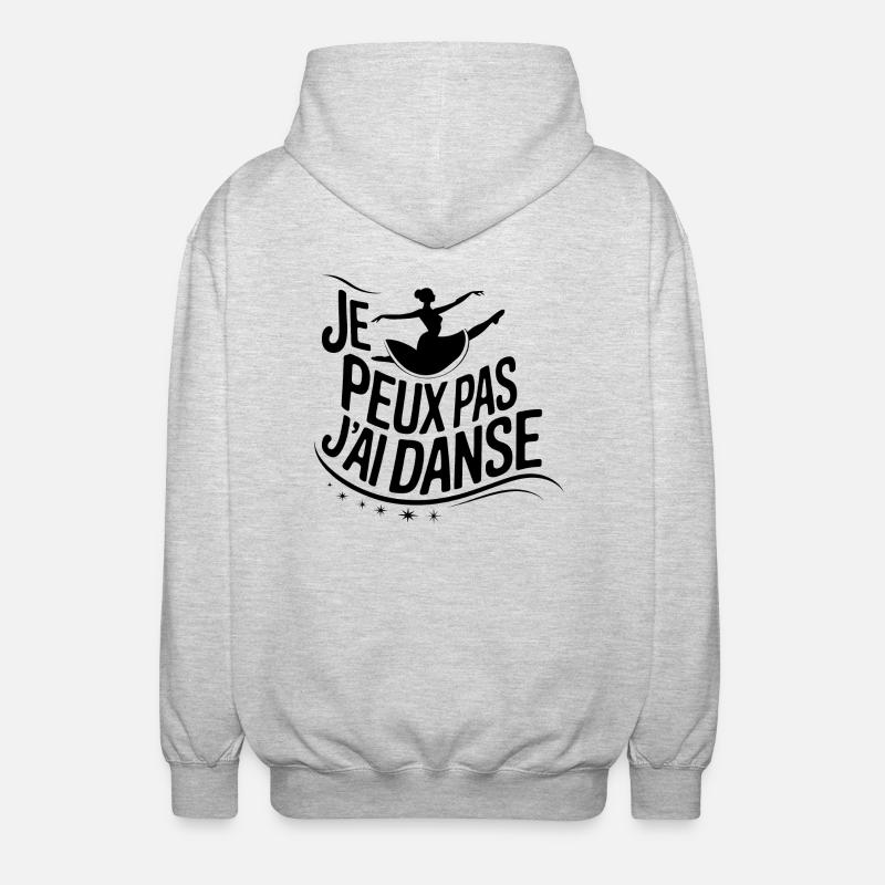 I can't I danced - Unisex Hooded Jacket - light heather grey
