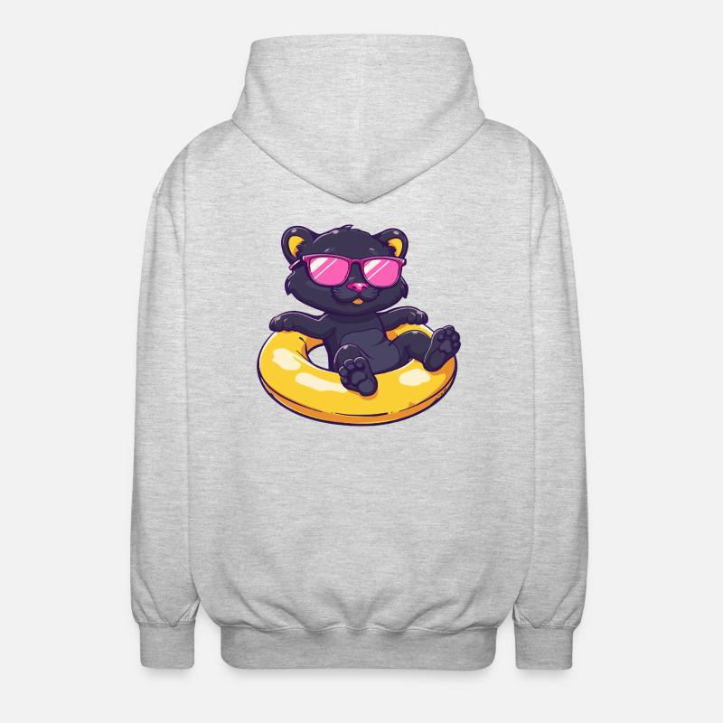Panthère Bande Dessinée Cool - Veste à capuche unisexe - gris clair chiné