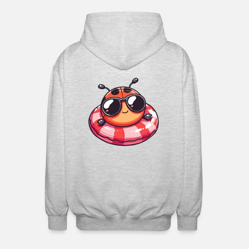 Marienkäfer Comic Cool - Unisex Kapuzenjacke - Hellgrau meliert