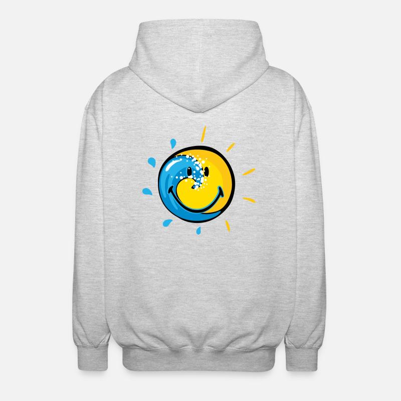 Smiley Splash Sun - Veste à capuche unisexe - gris clair chiné