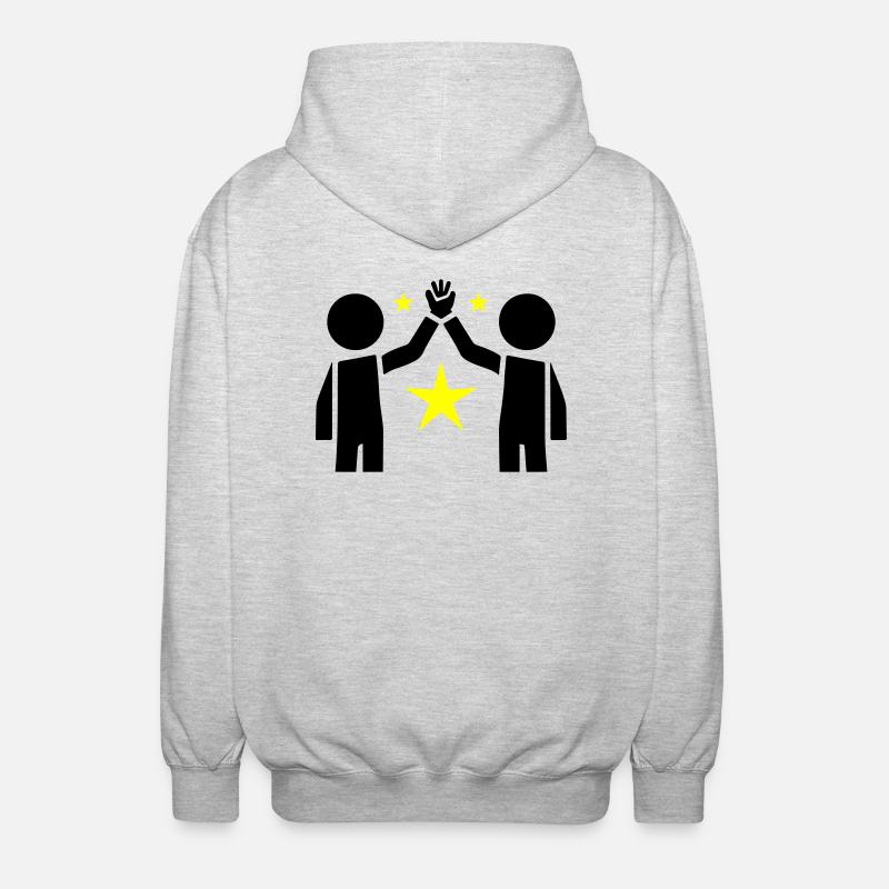 Freundschaft Beste Freunde - Unisex Kapuzenjacke - Hellgrau meliert