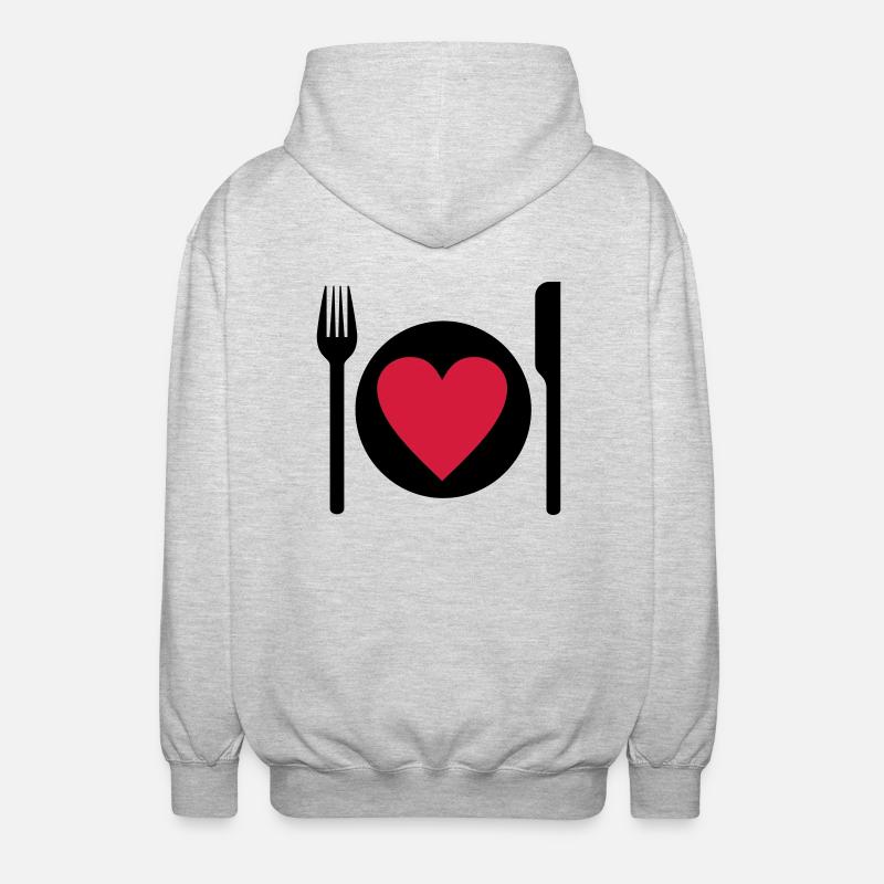 essen - Unisex Kapuzenjacke - Hellgrau meliert