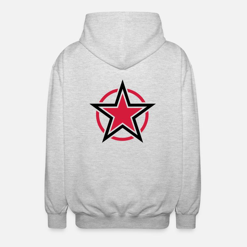 star - Veste à capuche unisexe - gris clair chiné