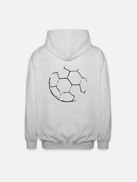 handball - Unisex Kapuzenjacke - Hellgrau meliert