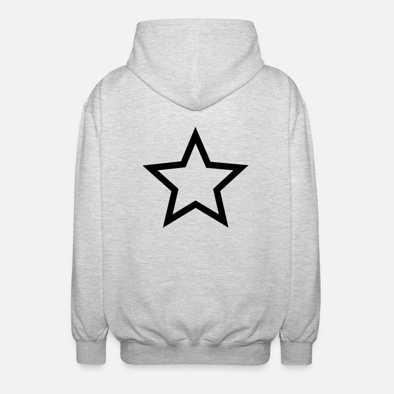 Étoile - Veste à capuche unisexe - gris clair chiné