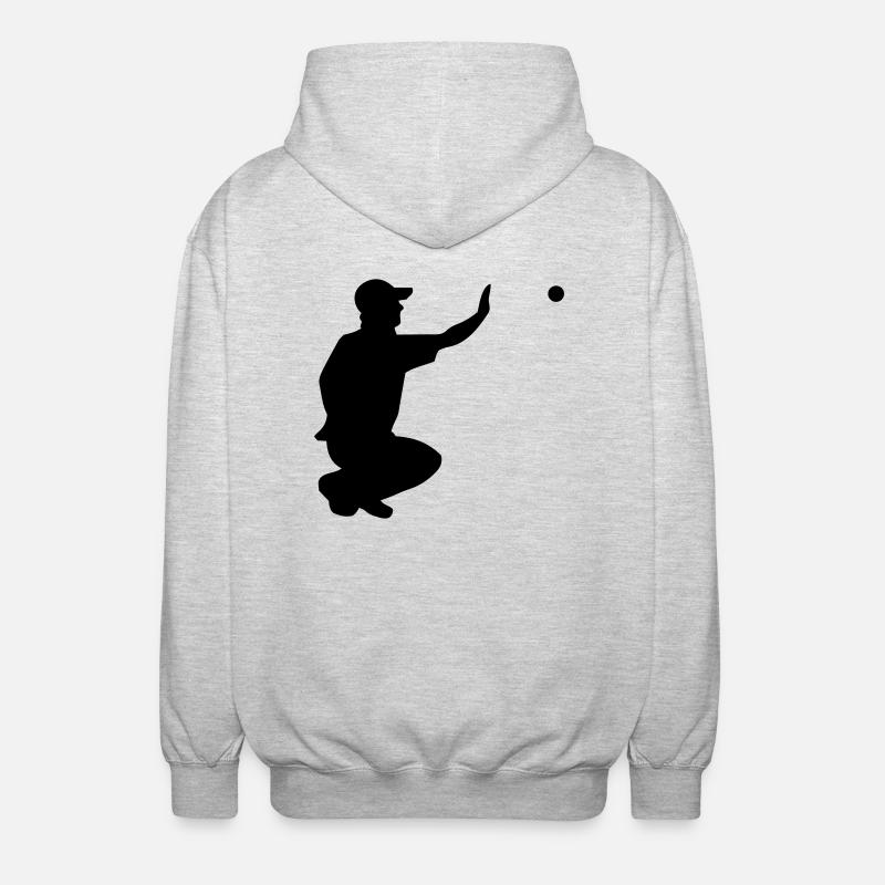 Pétanque Boule - Unisex Kapuzenjacke - Hellgrau meliert