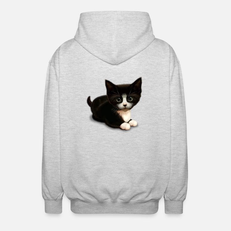 NETTE KATZE (leer) - Unisex Kapuzenjacke - Hellgrau meliert