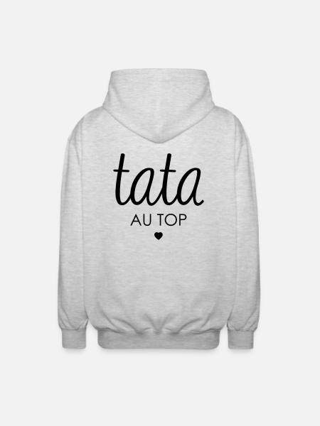 TATA AU TOP - Veste à capuche unisexe - gris clair chiné