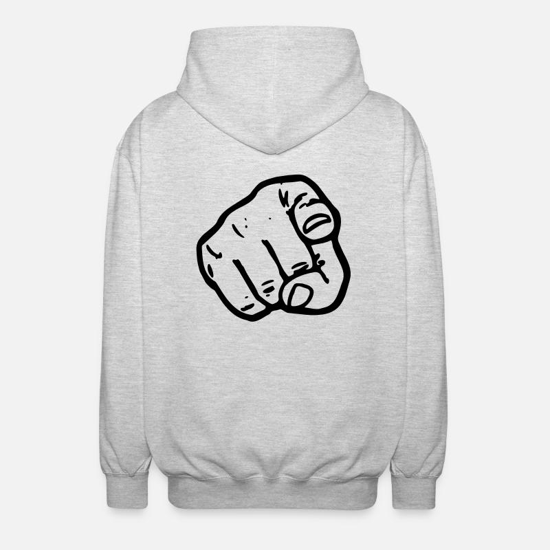 Sie ! (V) - Unisex Kapuzenjacke - Hellgrau meliert