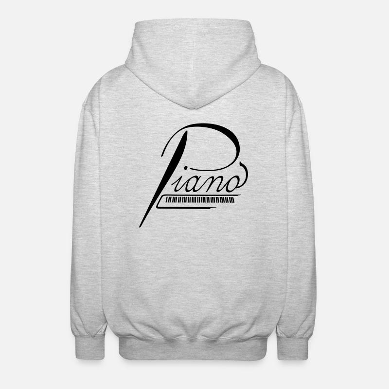 Piano - Veste à capuche unisexe - gris clair chiné
