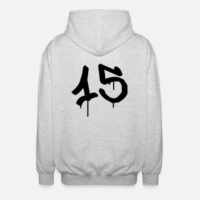 Graffiti : 15 - Unisex Hooded Jacket - light heather grey