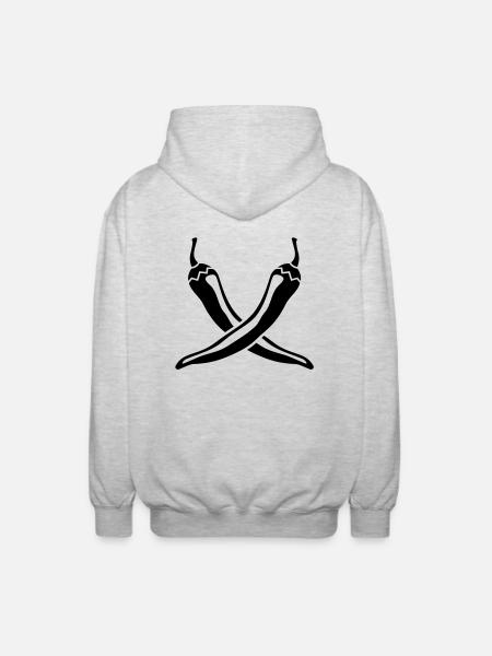 Chili - Unisex Kapuzenjacke - Hellgrau meliert