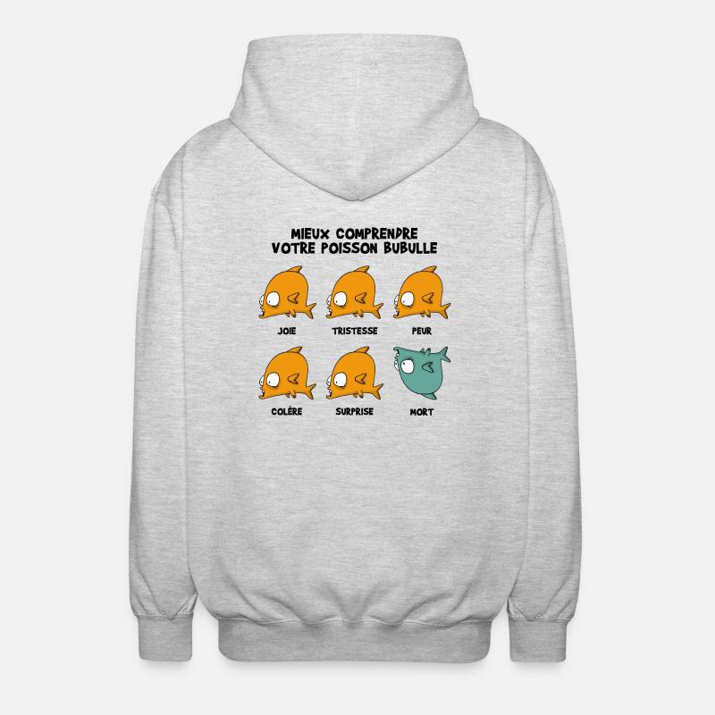 Mieux_comprendre_bubulle - Unisex Kapuzenjacke - Hellgrau meliert