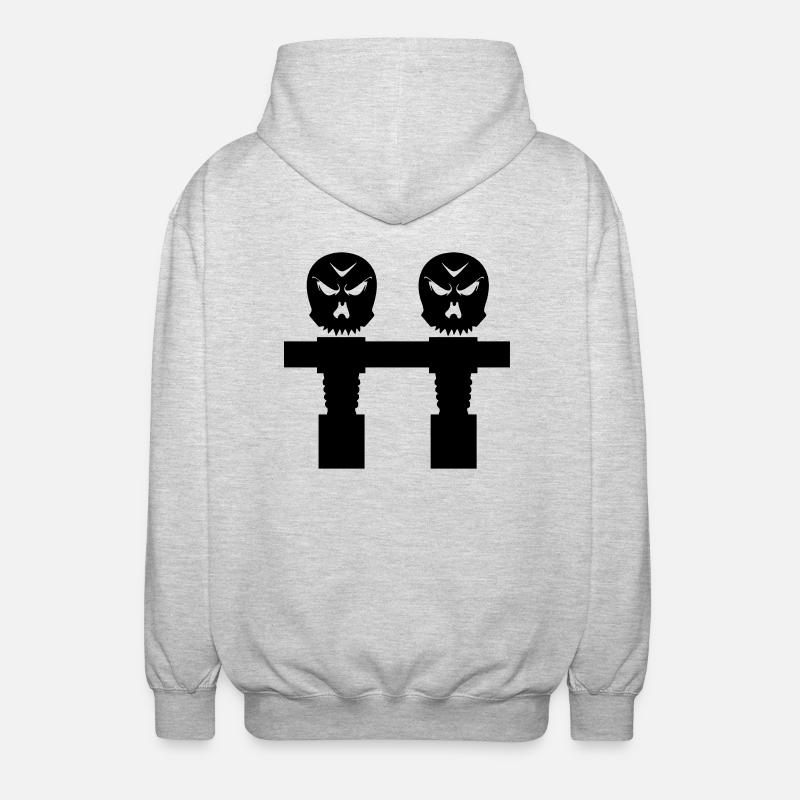 tischkicker - tischfußball - tischfussball - Unisex Kapuzenjacke - Hellgrau meliert