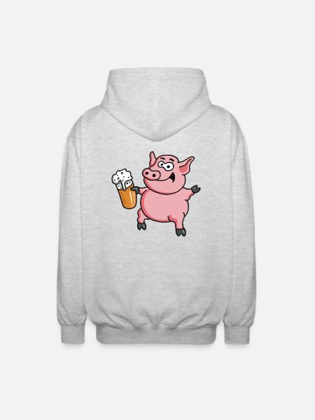 partysau_042013_c - Unisex Hooded Jacket - light heather grey