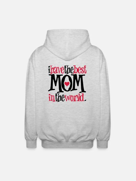 Best Mom - Unisex Kapuzenjacke - Hellgrau meliert