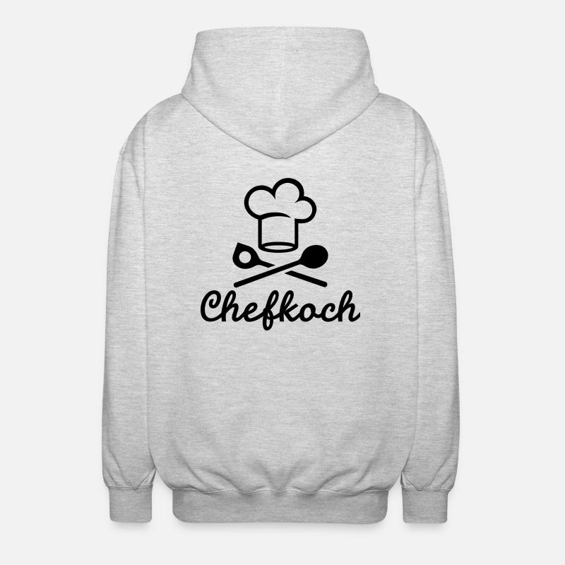 Chefkoch - Unisex Kapuzenjacke - Hellgrau meliert