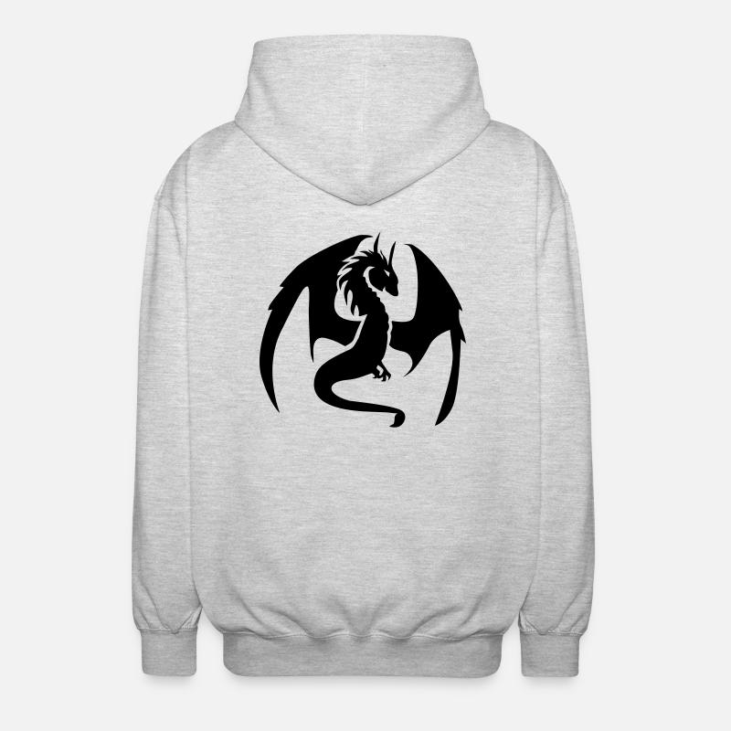 Dragon - Veste à capuche unisexe - gris clair chiné