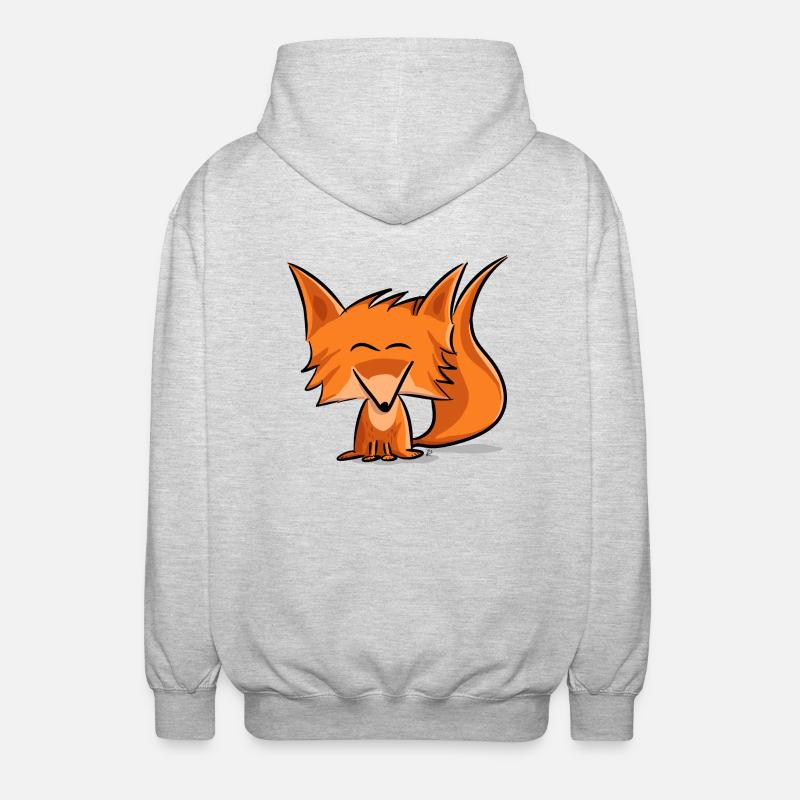 Cute fox - Unisex Kapuzenjacke - Hellgrau meliert