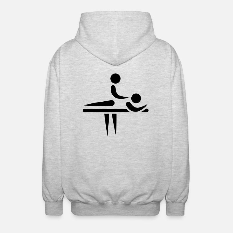 Physiotherapeut - Unisex Kapuzenjacke - Hellgrau meliert