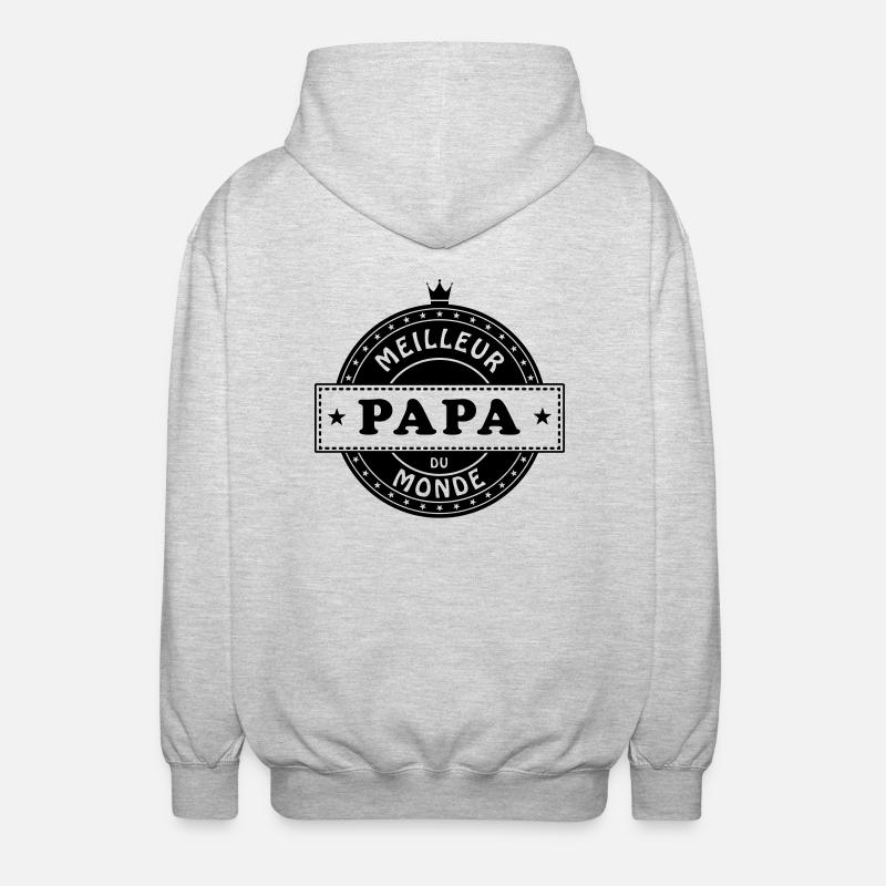 meilleur papa du monde - Veste à capuche unisexe - gris clair chiné