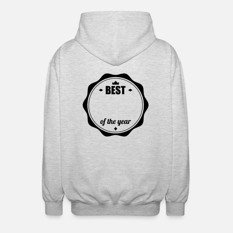 A Personnaliser / Custom / Customiser / Customize - Veste à capuche unisexe - gris clair chiné