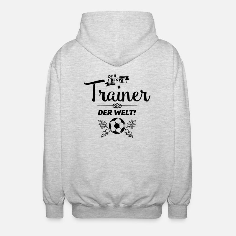 trainer der beste - Unisex Kapuzenjacke - Hellgrau meliert