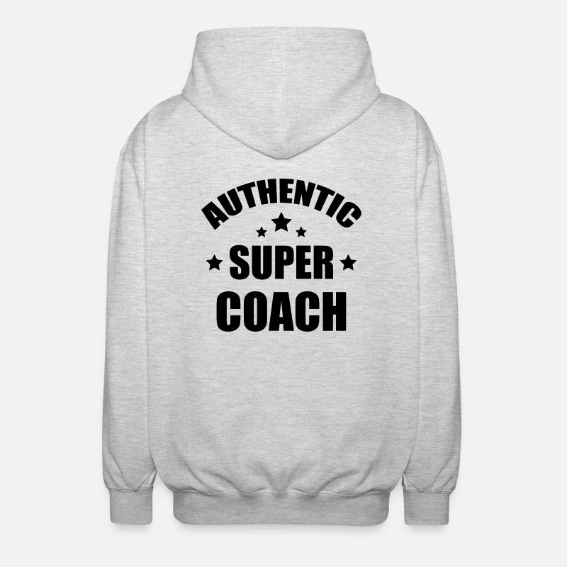 Coach / Coaching / Trainer / Sport - Unisex Kapuzenjacke - Hellgrau meliert