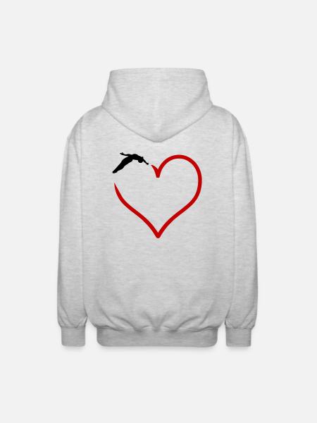 Diving - Unisex Hooded Jacket - light heather grey