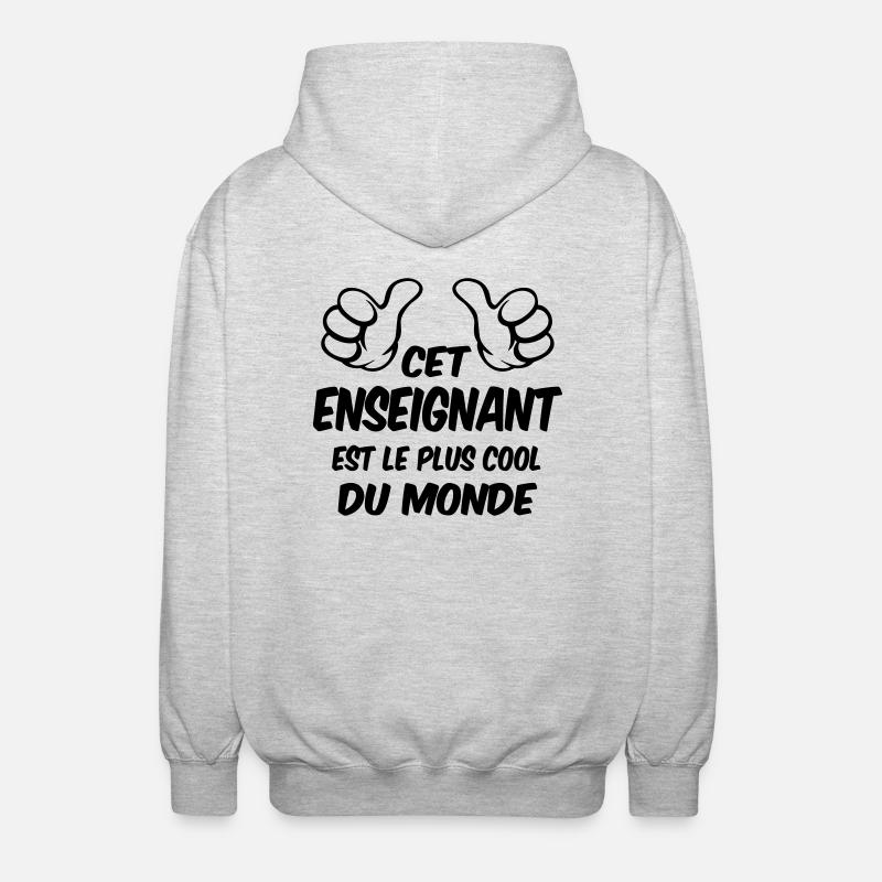 MEILLEUR ENSEIGNANT - Veste à capuche unisexe - gris clair chiné